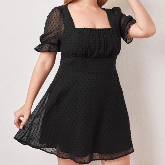 NWOT A-Line Square Neck Dress - Picture 1 of 7